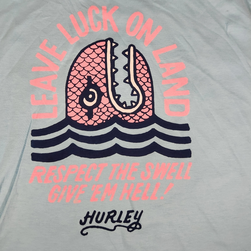 NWOT Men's Hurley Respect The Swell Premium Logo Graphic T-shirt - Picture 2 of 5